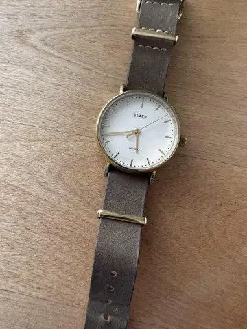 TIMEX 여성용 아날로그 시계 가죽 벨트