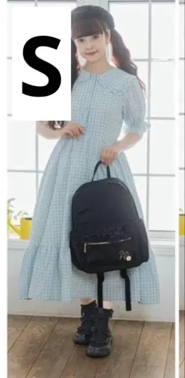 택 포함 새상품 시마무라 아오키 미사코 체크 원피스