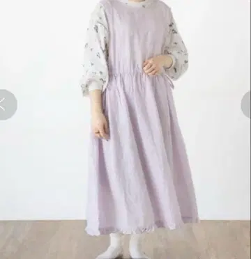 사만사 모스모스 원피스 롱 린넨 2WAY 라벤더 잔스카