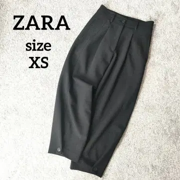 자라 자라 턱이 있는 팬츠 캐주얼 밑단 버튼 사루엘 스타일 XS