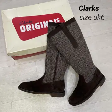 Clarks 클락스 해리스 트위드 헤링본 롱 부츠 25cm