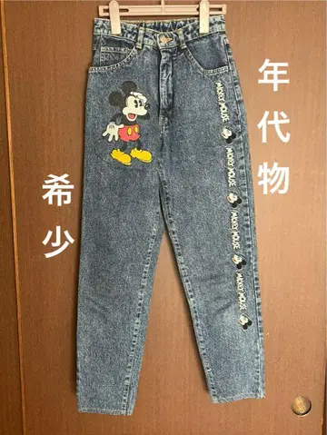 [골동품] [레어] 빈티지 미키 데님 구제 의류 디즈니