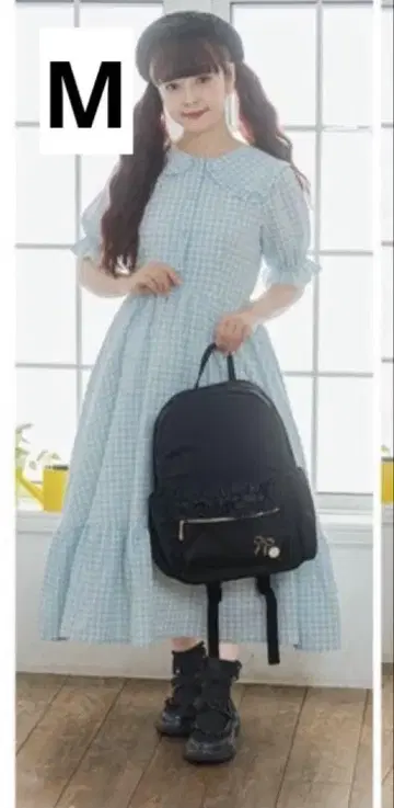택 포함 새상품 시마무라 체크 원피스 아오키 미사코