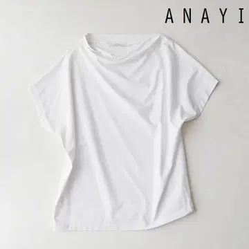 ANAYI 아나이 돌먼 슬리브 화이트 반팔 티셔츠 38