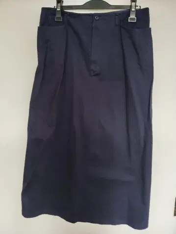 23구 네이비 롱 스커트 코튼 50 빅 사이즈 6L