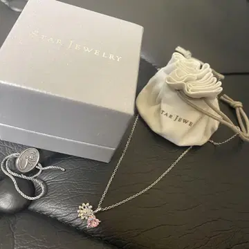 STAR JEWELRY 하트형 핑크 스톤 목걸이