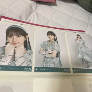 노기자카46 브로마이드 카와사키 사쿠라 네이블 오렌지