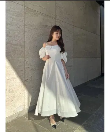 파피용 스트라이프 셔츠 드레스