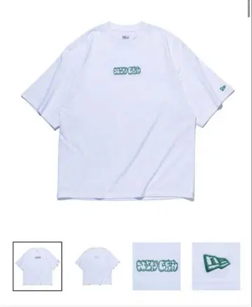 뉴에라 반팔 코튼 티셔츠 Bubble Logo 화이트