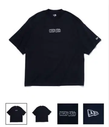 뉴에라 반팔 코튼 티셔츠 Bubble Logo 블랙