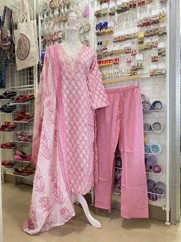 쿠르타, 팬츠, 숄 (3세트)