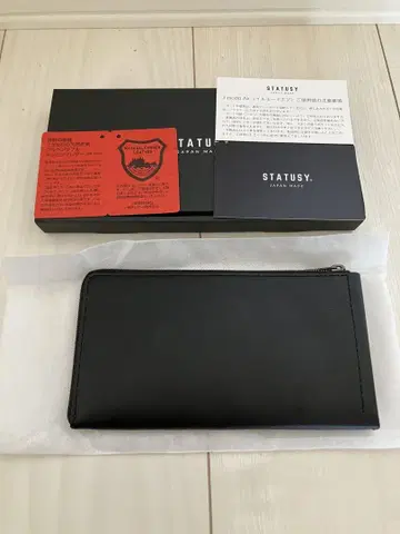 STATUSY 블랙 가죽 장지갑 (오른손잡이)