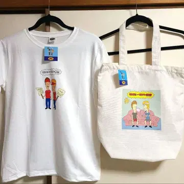 새상품 산큐마트 비버스&배트 헤드 티셔츠 토트백