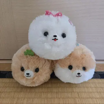 후와모후 포메탄 봉제 인형 마스코트 3개 세트 포메라니안