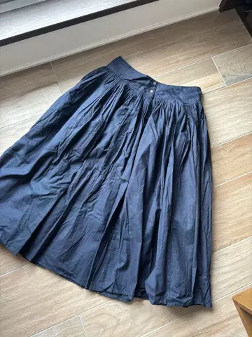 45r 네이비 나염 롱 스커트