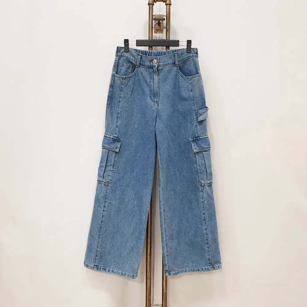 【MODIMOOD】SNAP TWO WAY WASHING DENIM PANTS Modi mood Folder Hem Snap Two-Way Washing Denim Pants Light