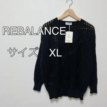 REBALANCE 시스루 니트 XL 블랙