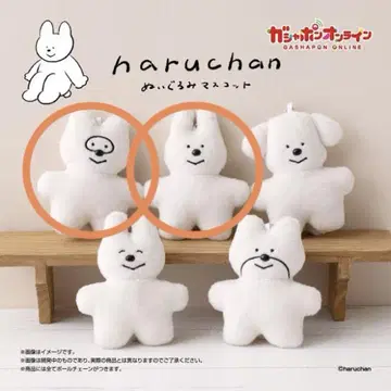 haruchan 봉제 인형 마스코트 토끼 너구리 세트
