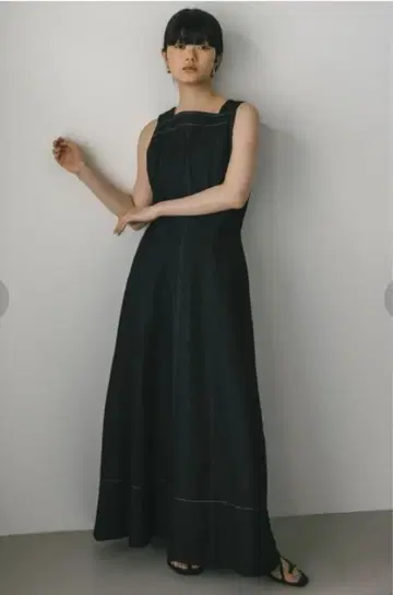 STYLEMIXER 스타일 믹서 스퀘어 넥 데님 원피스