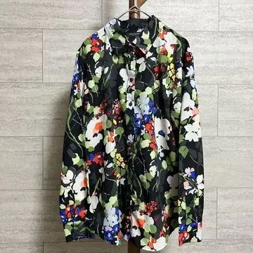 BANANA REPUBLIC 추상 플라워 무늬 와이셔츠 M