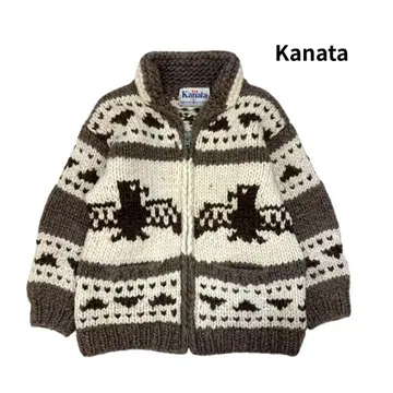 90s-00s Kanata 카나타 이글 카우친 스웨터 가디건