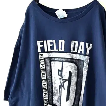 델타 FIELD DAY 티셔츠 2XL 네이비 컬러 구제 의류