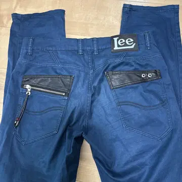 Lee RIDERS 다크 블루 데님 가죽 느낌