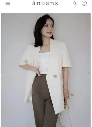 하이넥 노카라 자켓 Ivory