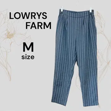 LOWRYS FARM 새상품급 라이트 그레이 스트라이프 팬츠 M 허리밴딩