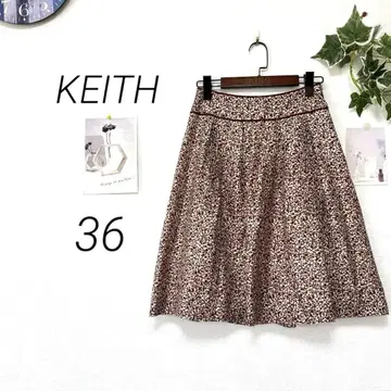 9483 KEITH 키이스 꽃무늬 플레어 스커트 사이즈 36 고급스러운