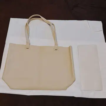 토트백 PU 가죽 대용량 여성용 에코백 베이지