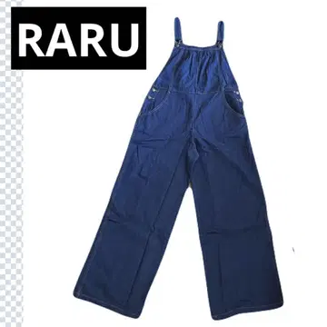 LARU 데님 오버롤 와이드 팬츠 성숙 캐주얼 살로펫 LL