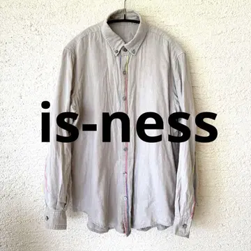 새상품급 is-ness 거즈 디자인 셔츠 긴팔 이즈네스