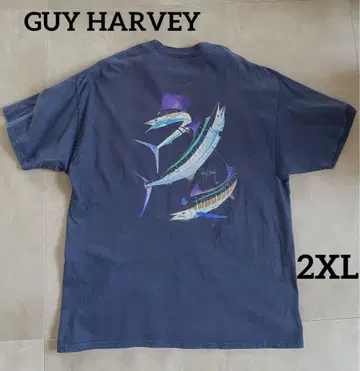빈티지 00년대 GUY HARVEY 포켓 티셔츠 2XL