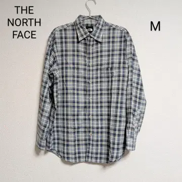 0032 노스페이스 체크 셔츠 긴팔 얇은 소재 M
