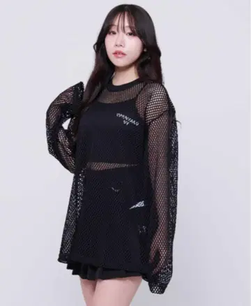 OY 스타 넷 롱 슬리브 블랙