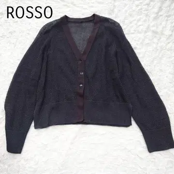ROSSO 로쏘 시어 메쉬 가디건 오버 사이즈 라메