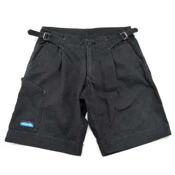 KAVU 블랙 하프 팬츠 턱 팬츠 일본제 면