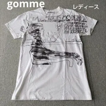 gomme 반팔 티셔츠 여성용 화이트
