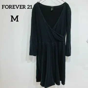 FOREVER 21 [M] 블랙 랩 드레스 M 원피스 긴팔 무지