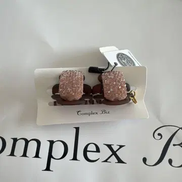 Complex Biz 크리스탈 헤어 클립 핑크 스와로브스키