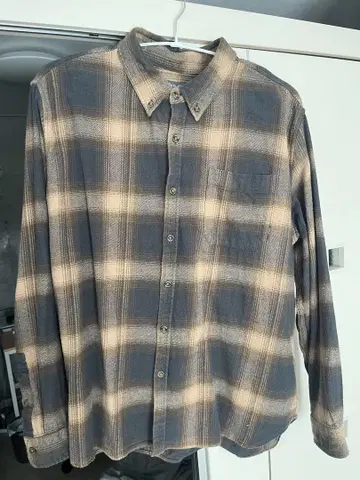 [구제 의류] Eddie Bauer 2XL 플란넬 셔츠 옴브레 체크