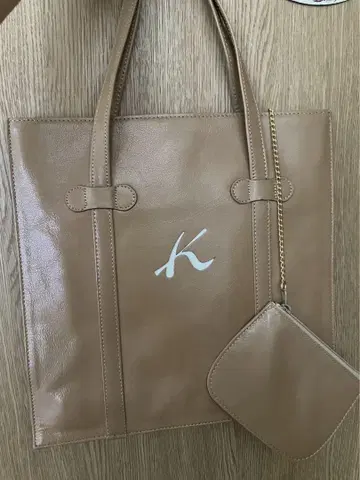 키타무라 카멜 로고 토트백 가죽 kitamura 미니 토트백