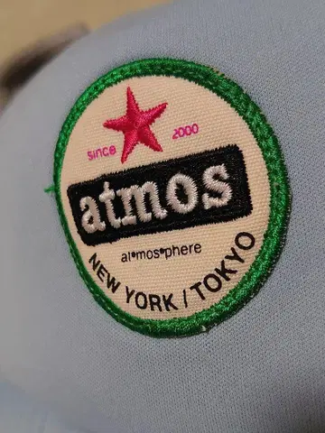 아토모스 한정판 atmos 메쉬 백 캡 라이트 블루
