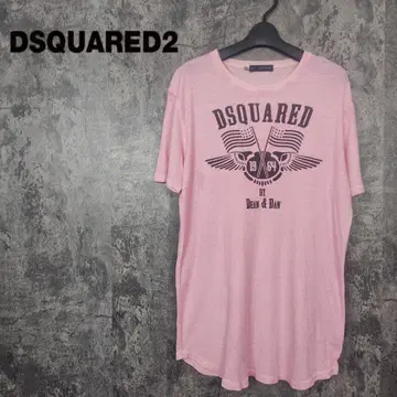 DSQUARED2 핑크 티셔츠 XL 사이즈 이탈리아제 딘 & 던