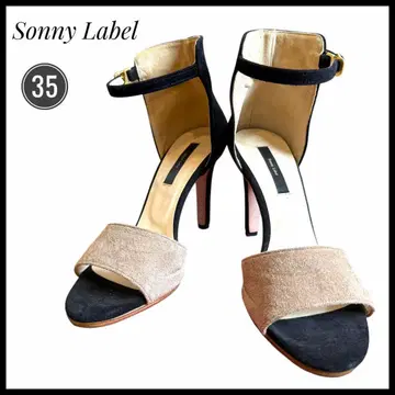 Sonny Label 앵클 스트랩 샌들 35 블랙 하이힐 여성