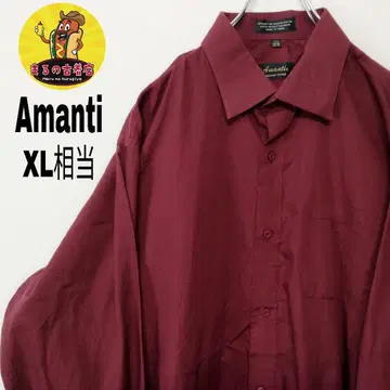 usa 구제 의류 Amanti 긴팔 버튼 셔츠 XL 상당 와인 레드