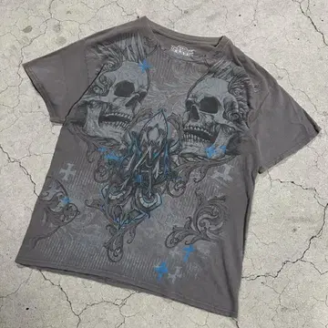 ELITE skull design T-shirts 펑크 y2k 그런지