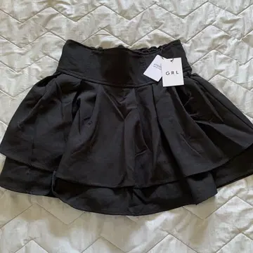 플레어 스커트 블랙 L