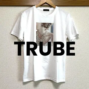 TRUBE 톨루베 펄 비쥬 디자인 프린트 티셔츠